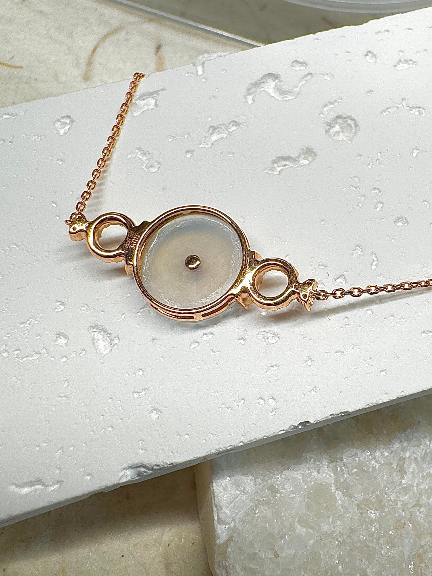 Icy Jadeite Donut Bracelet (18K Rose Gold · Natural Diamonds)