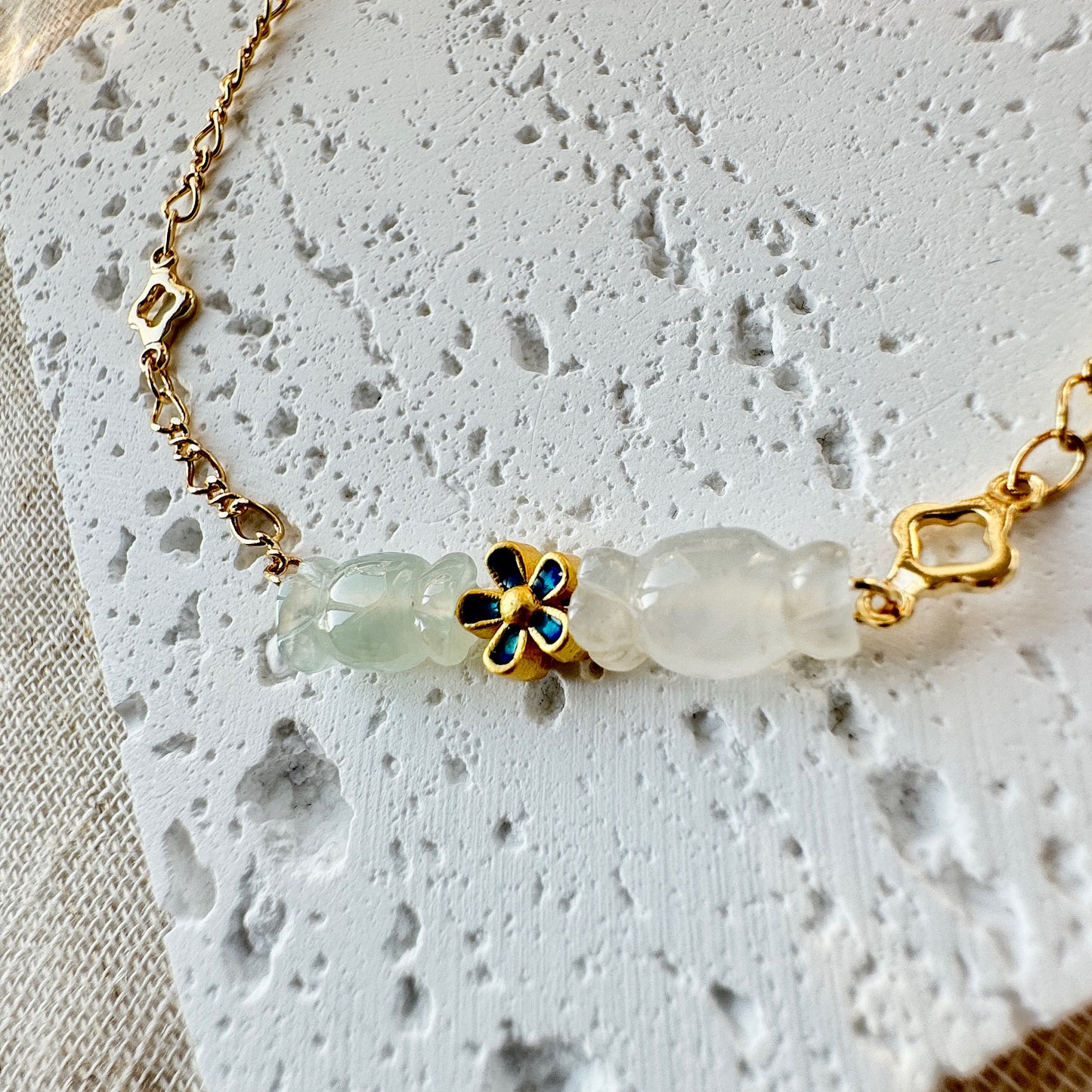 Candy Jadeite Charm Bracelet