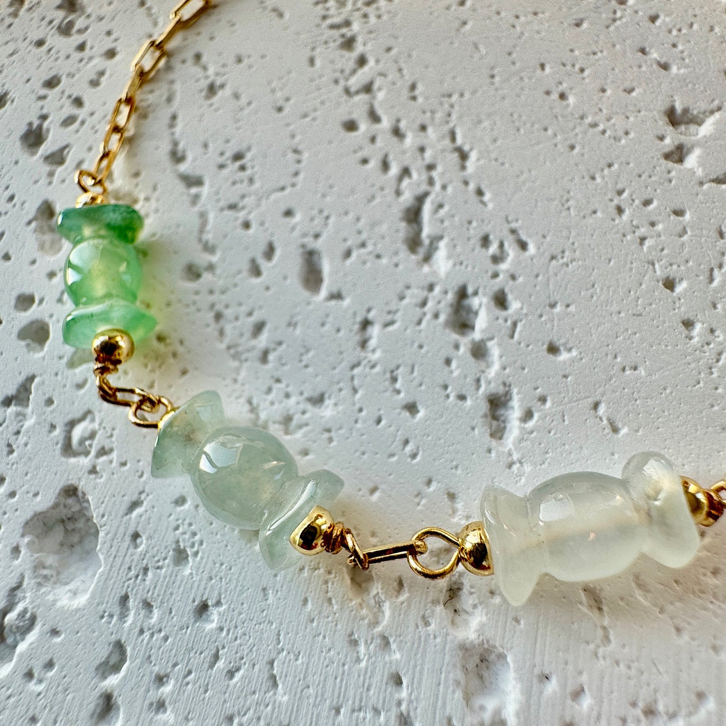 Candy Jadeite Charm Bracelet