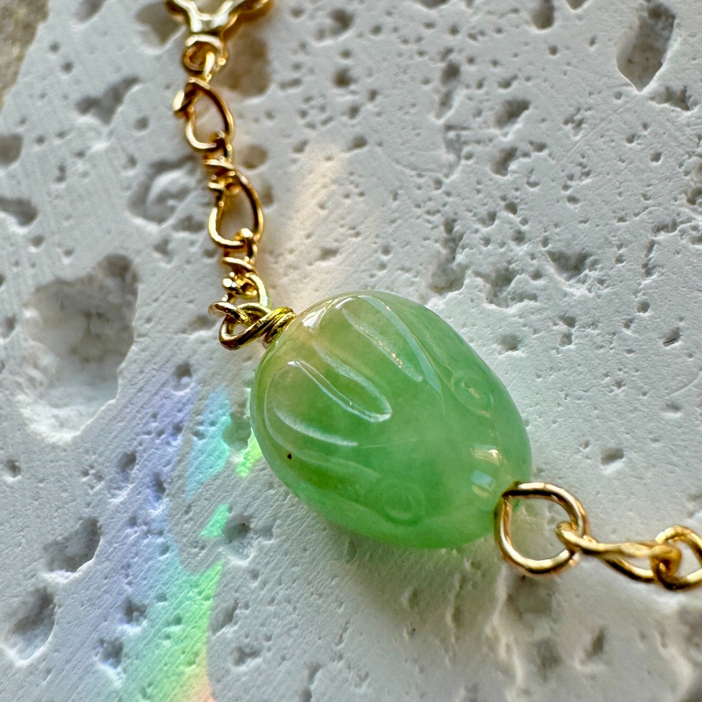 Rabbit Jadeite Charm Bracelet