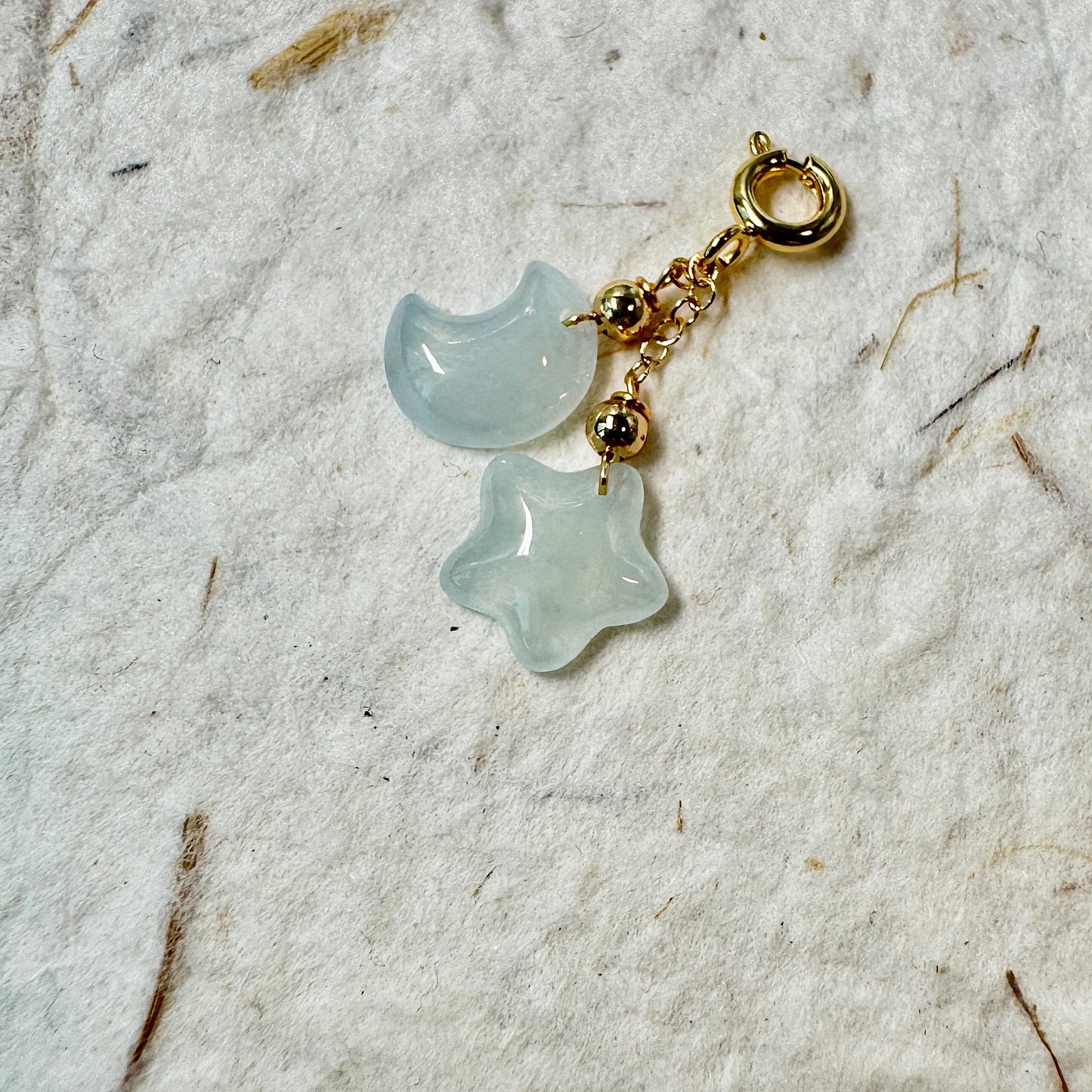 Star & Moon Jadeite Charms