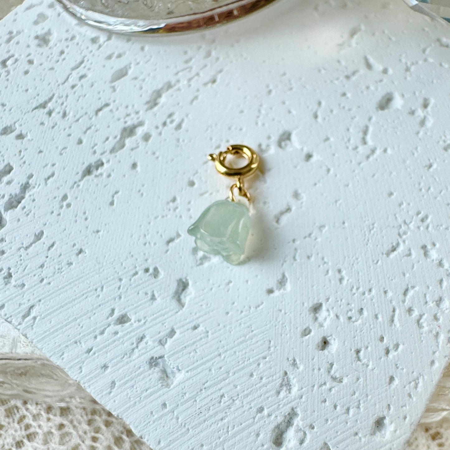 Wild Bluebell Jadeite Charm