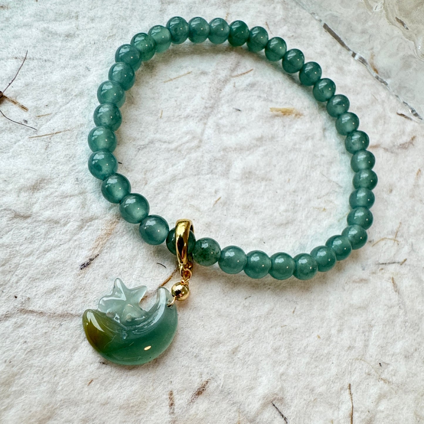 Star & Moon Jadeite Charms