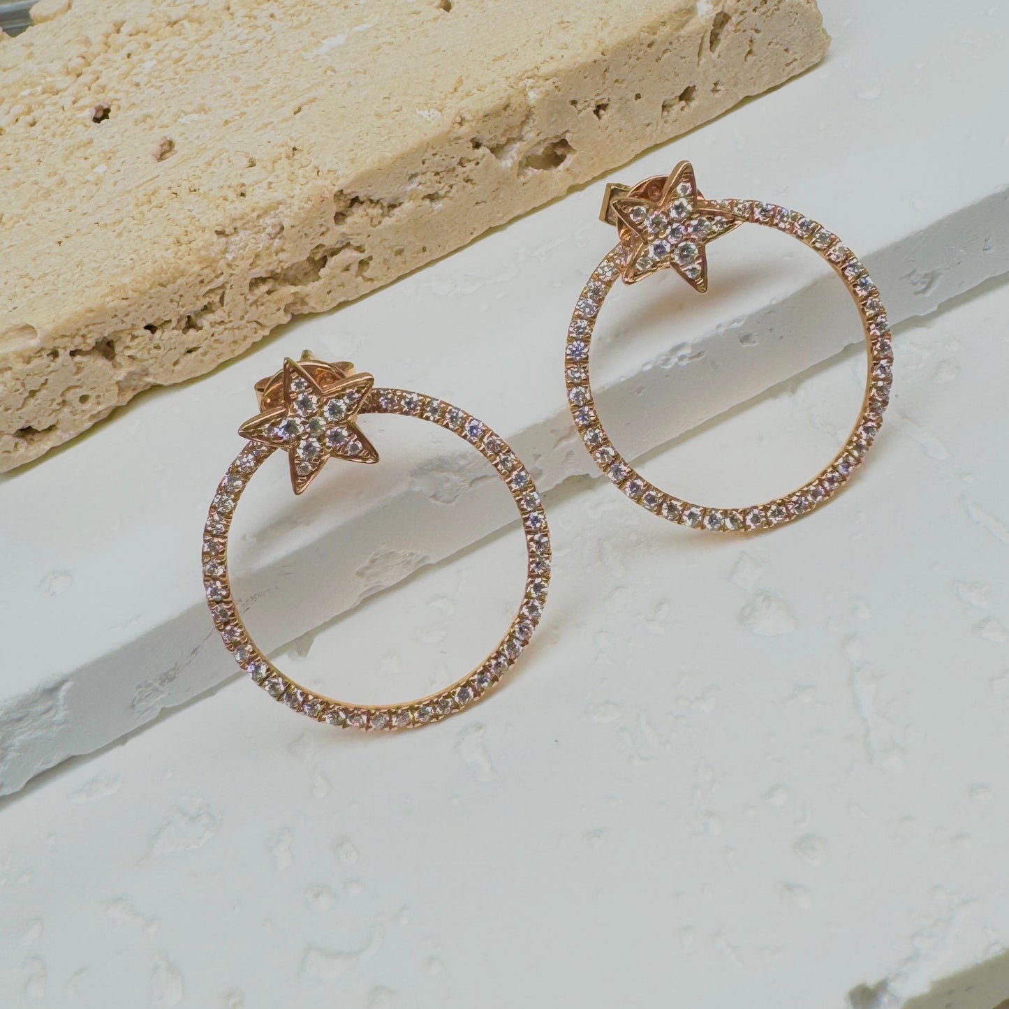 Icy Jadeite Convertible Earrings  (5 Ways · 18K Rose Gold · Natural Diamonds)