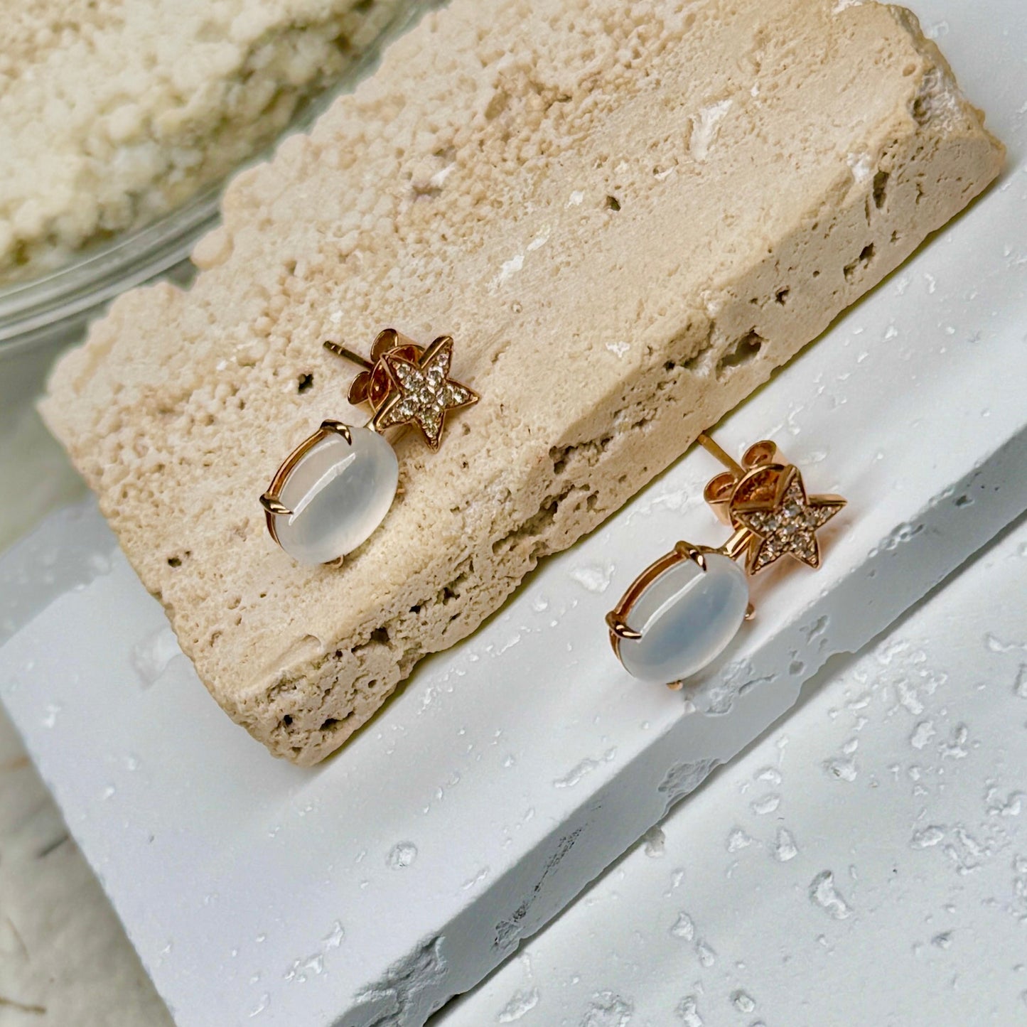 Icy Jadeite Convertible Earrings  (5 Ways · 18K Rose Gold · Natural Diamonds)