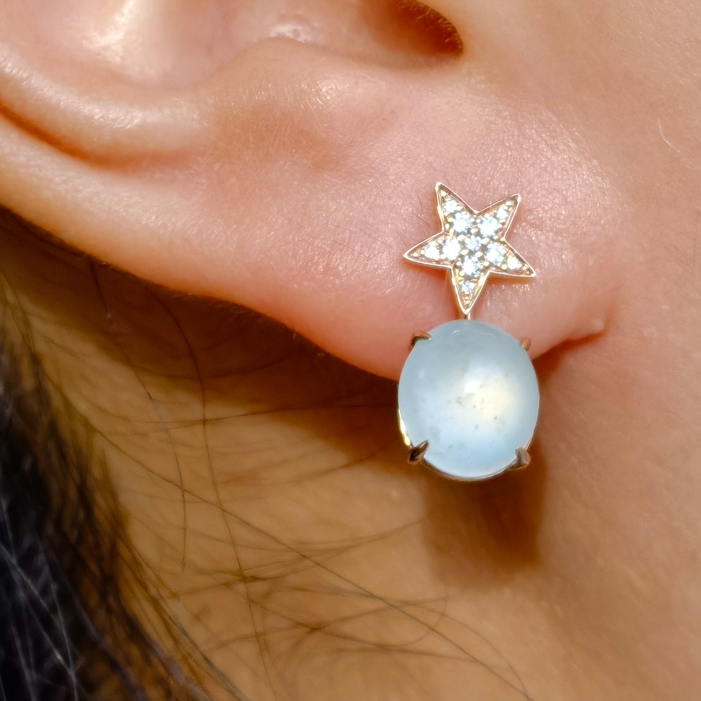 Icy Jadeite Convertible Earrings  (5 Ways · 18K Rose Gold · Natural Diamonds)