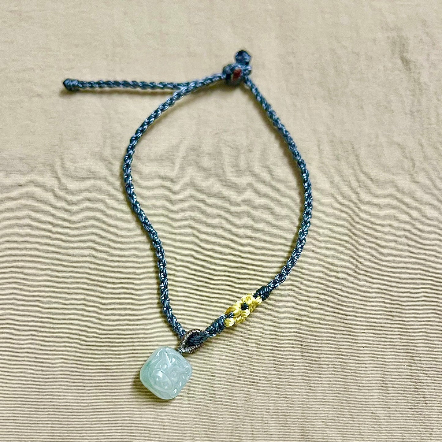 Zodiac Series - Horse Jadeite Macramé Bracelet