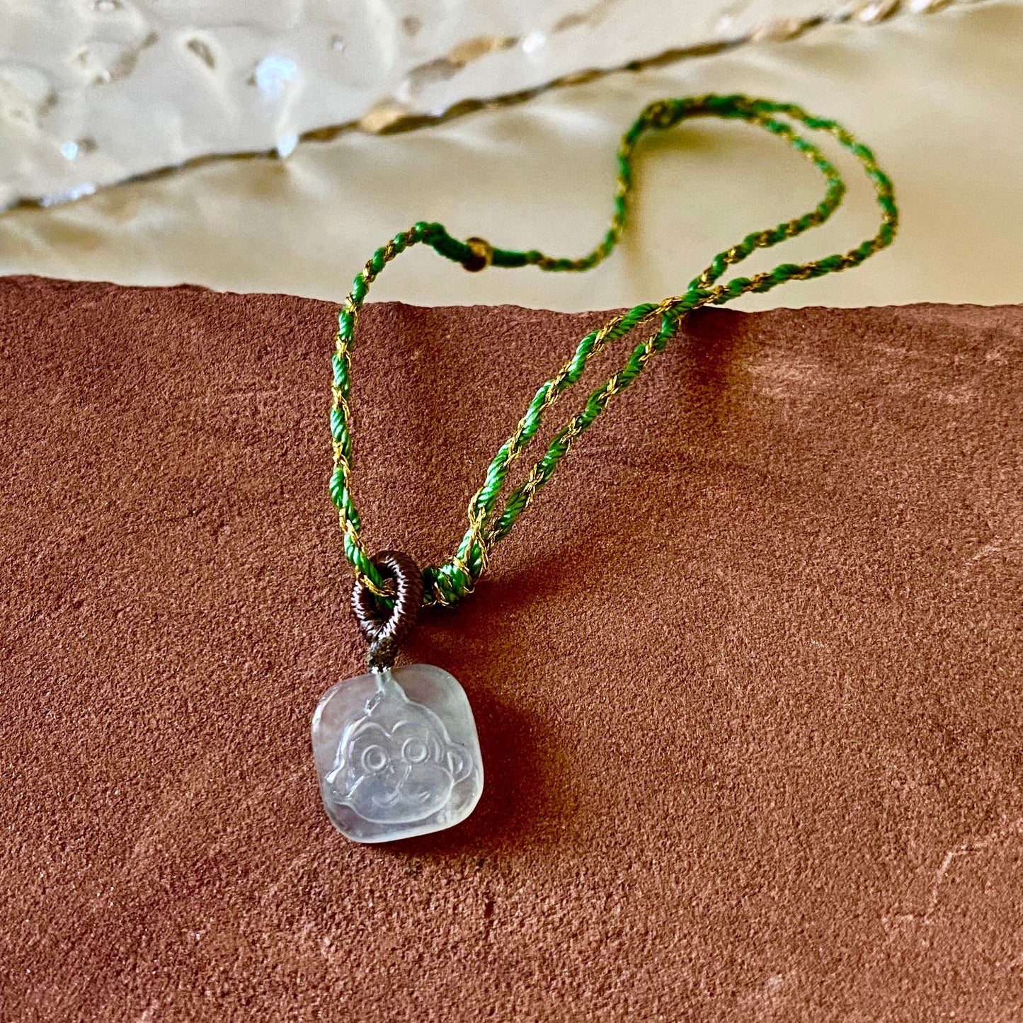 Zodiac Series - Monkey Jadeite Macramé Bracelet