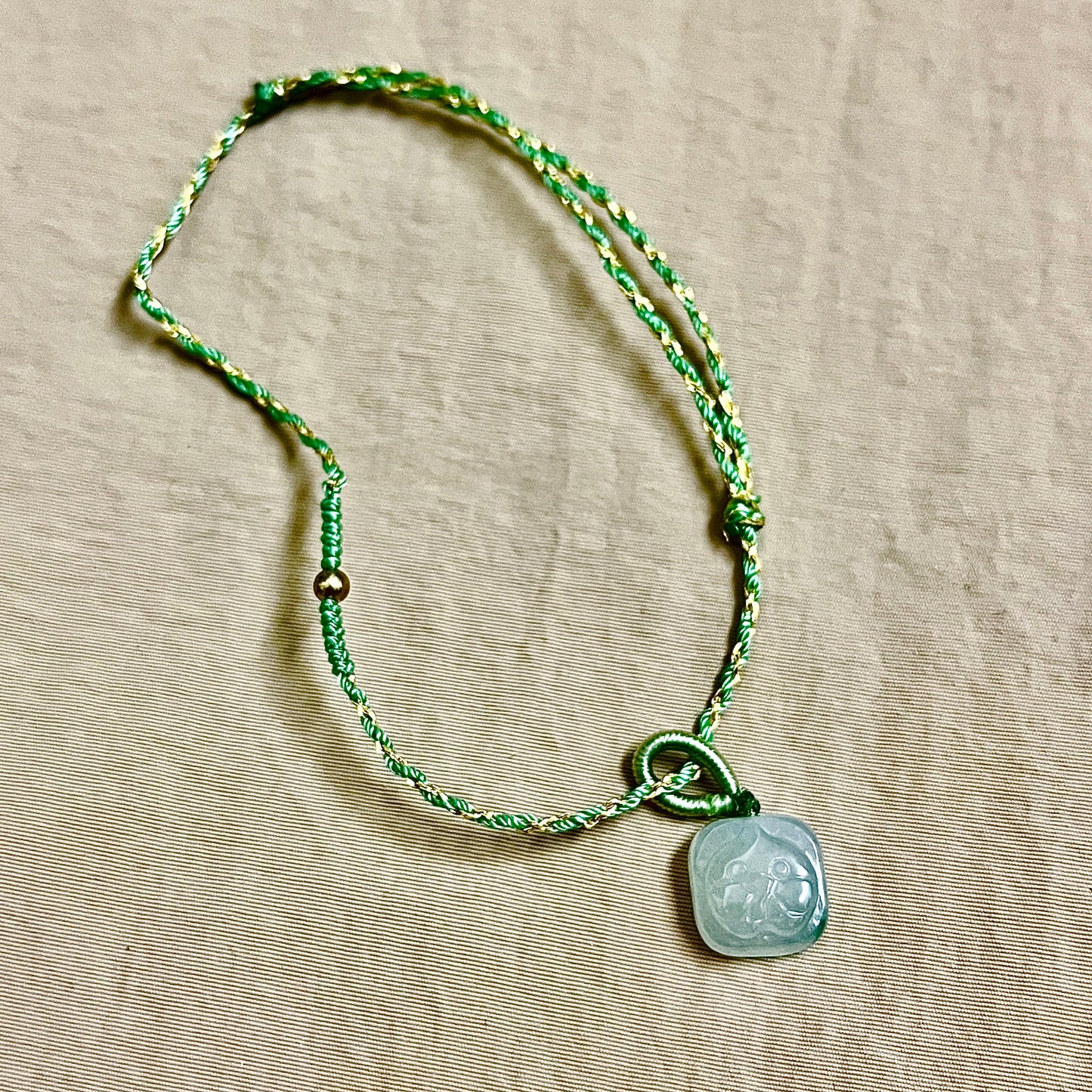 Zodiac Series - Rooster Jadeite Macramé Bracelet
