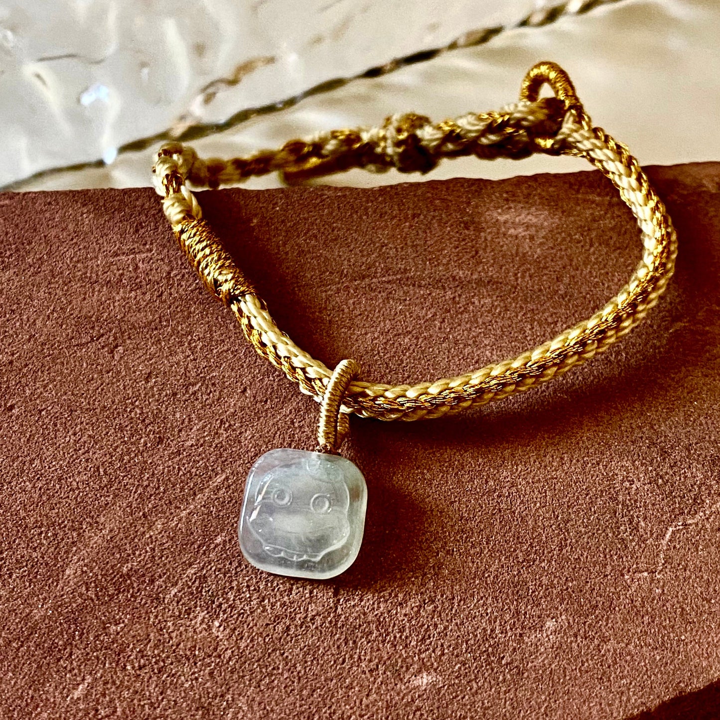 Zodiac Series - Snake Jadeite Macramé Bracelet