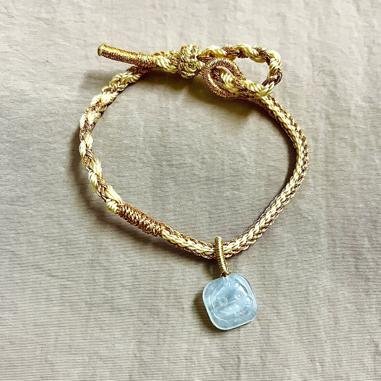Zodiac Series - Snake Jadeite Macramé Bracelet