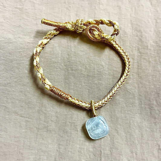 Zodiac Series - Snake Jadeite Macramé Bracelet