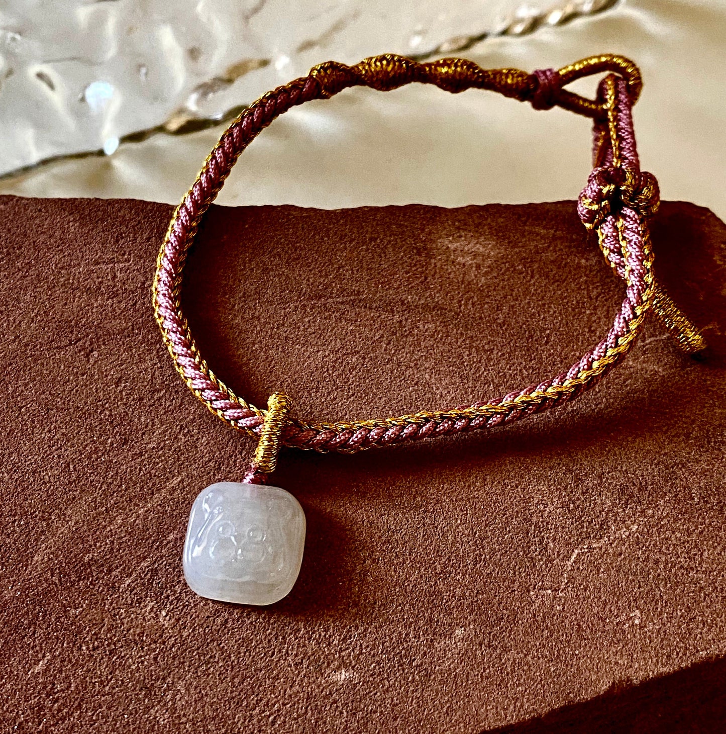 Zodiac Series - Tiger Jadeite Macramé Bracelet