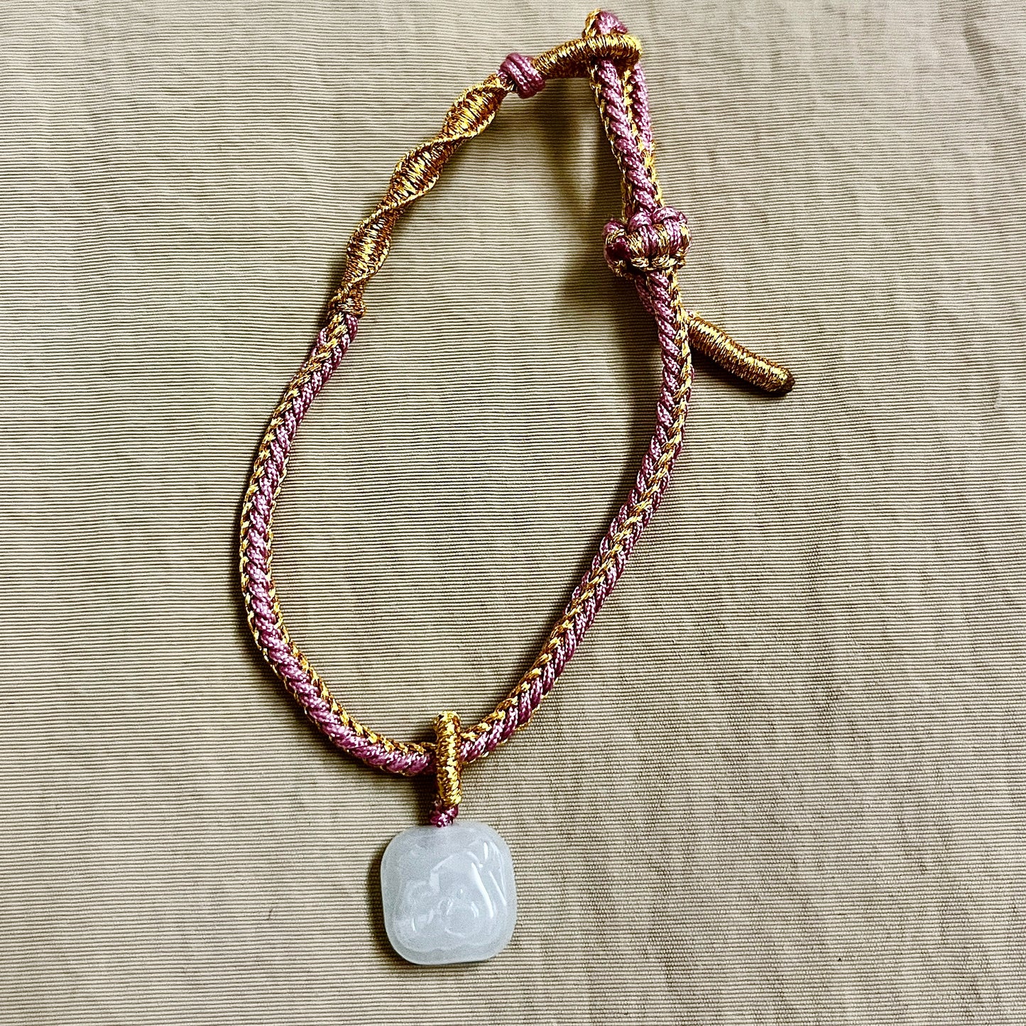 Zodiac Series - Tiger Jadeite Macramé Bracelet