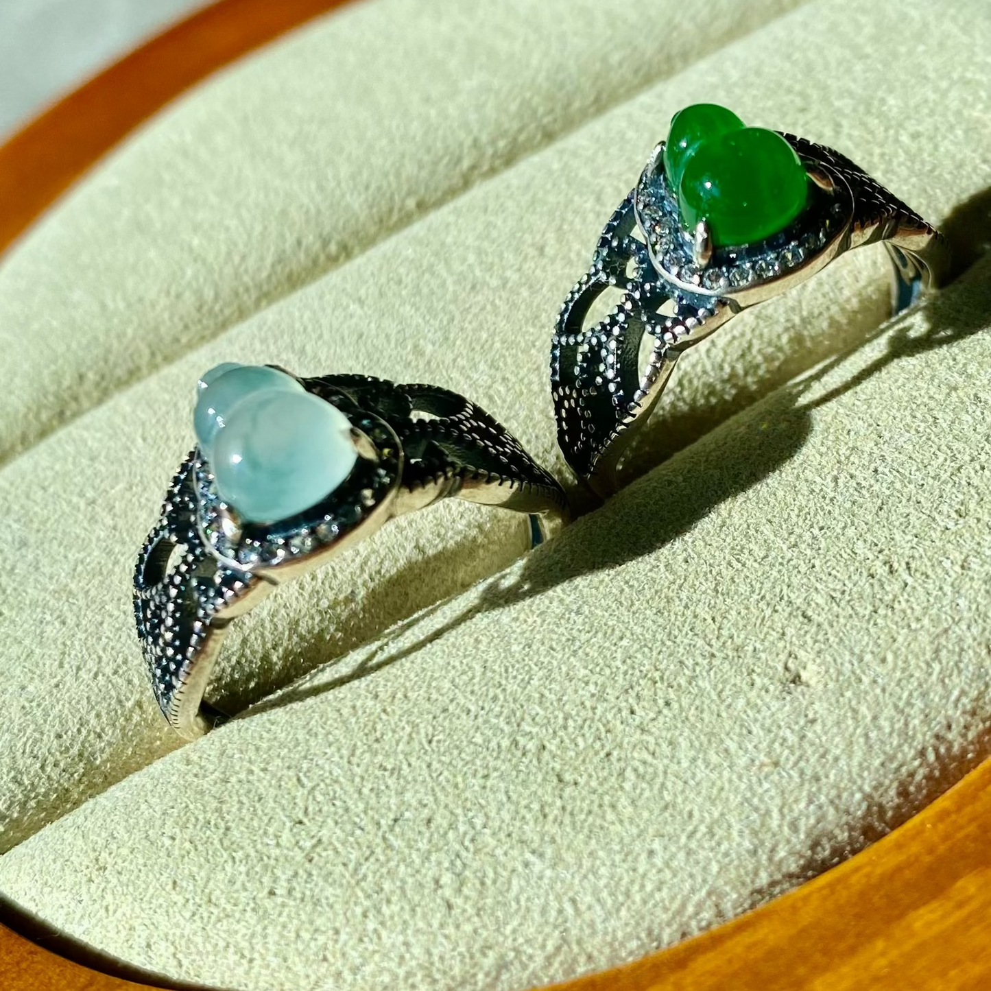 Hulu Calabash Icy Jadeite Ring