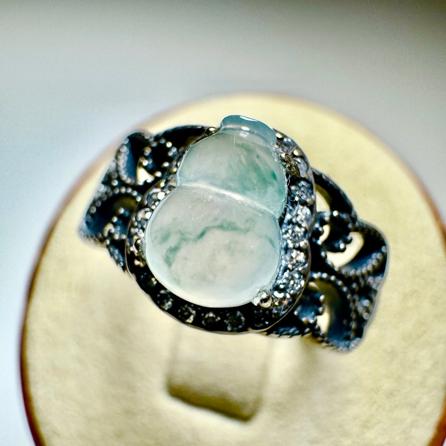 Hulu Calabash Icy Jadeite Ring