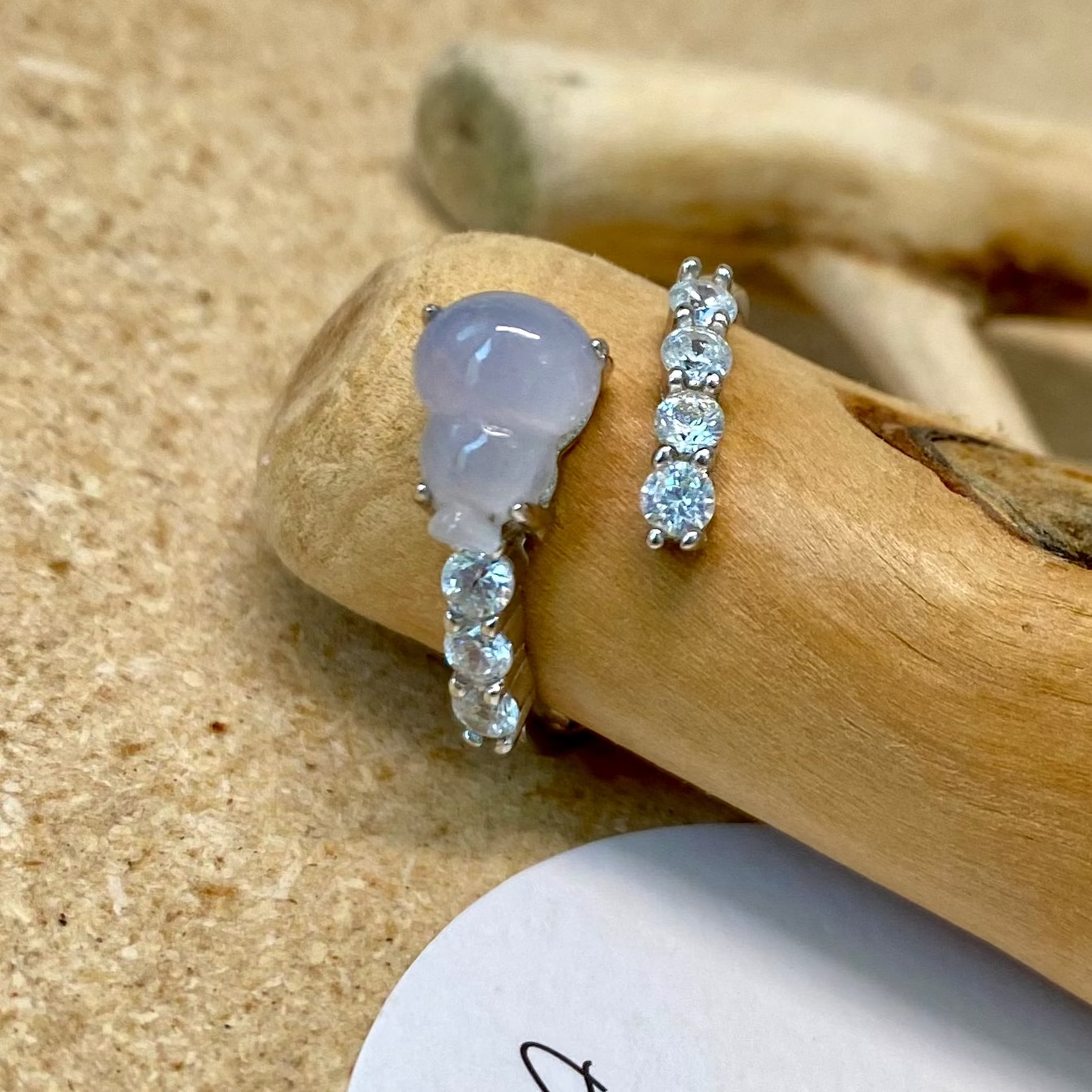 Icy Lavender Hulu Calabash Jadeite Ring
