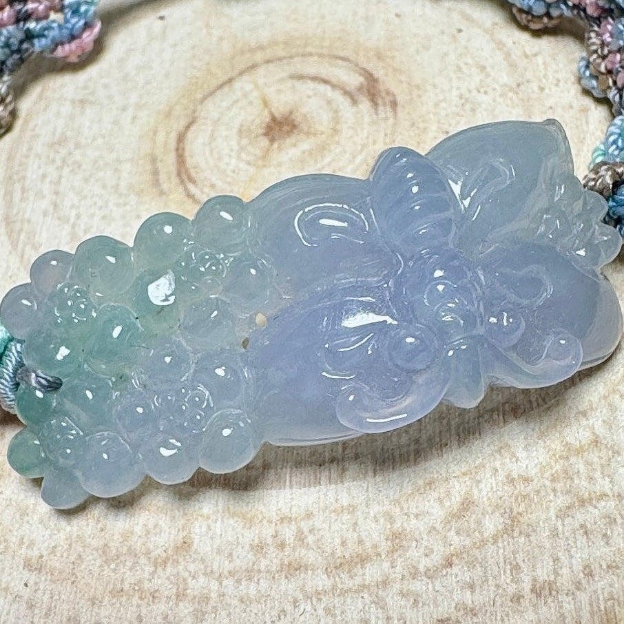 Flower Jade Disc Macramé Bracelet