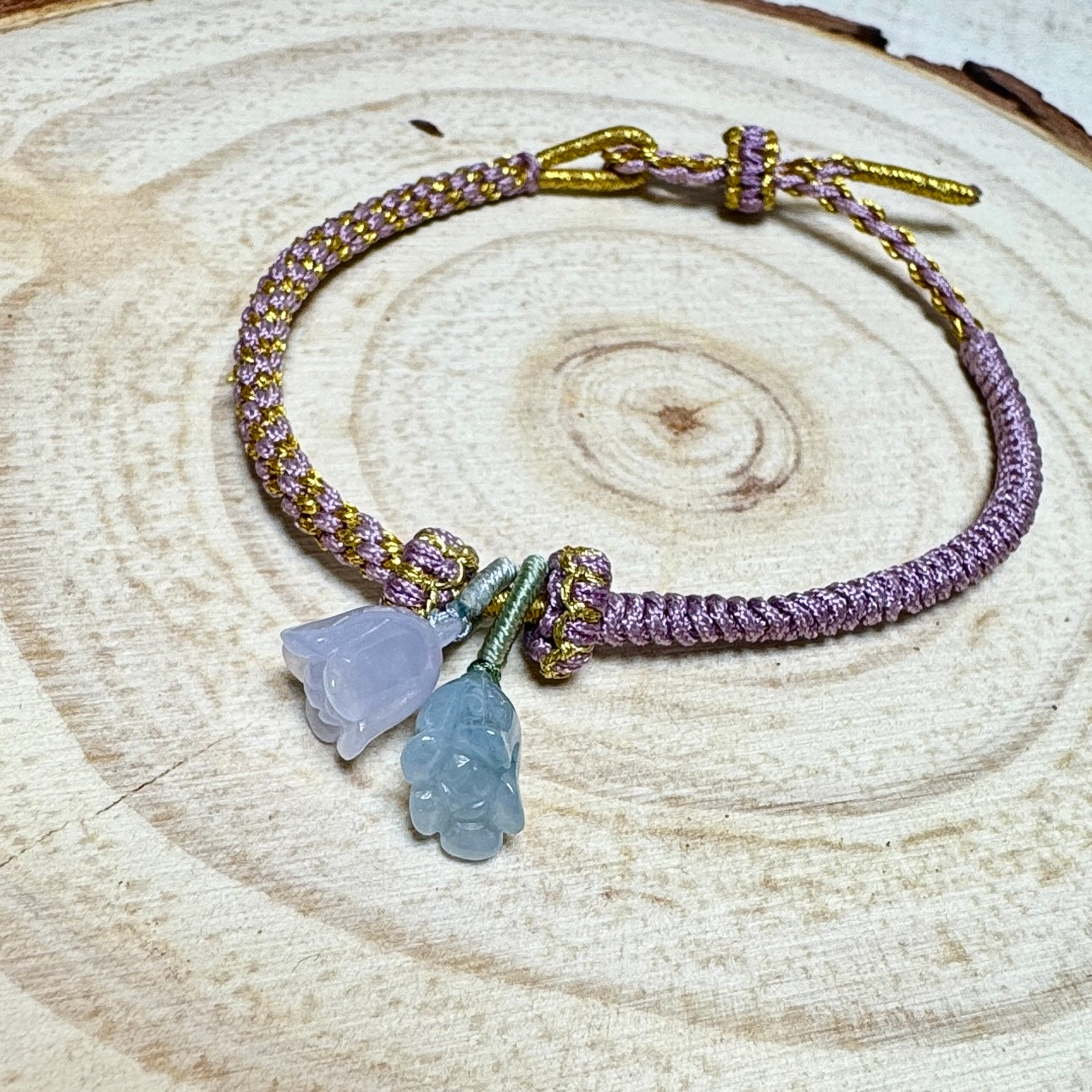 Wild Bluebell Jade Macramé Bracelet