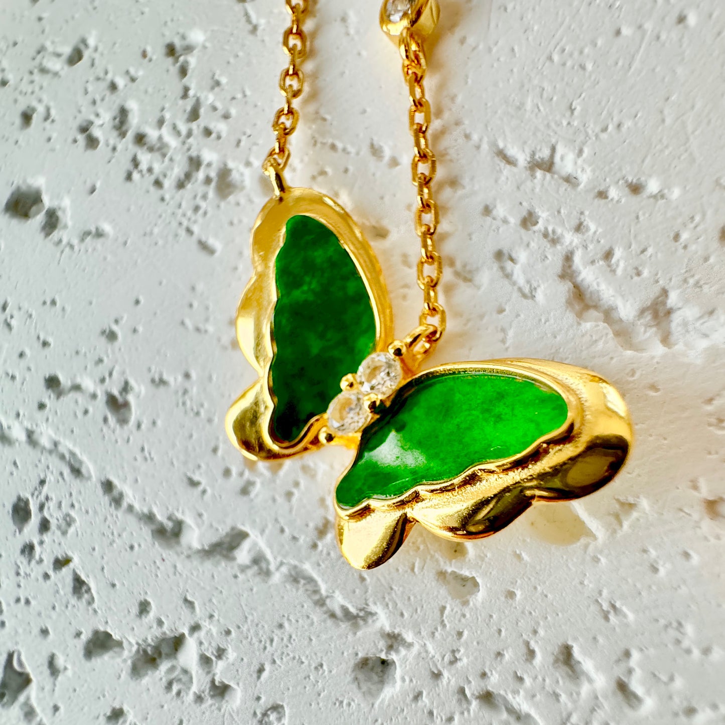 Butterfly Jadeite Pendant Necklace
