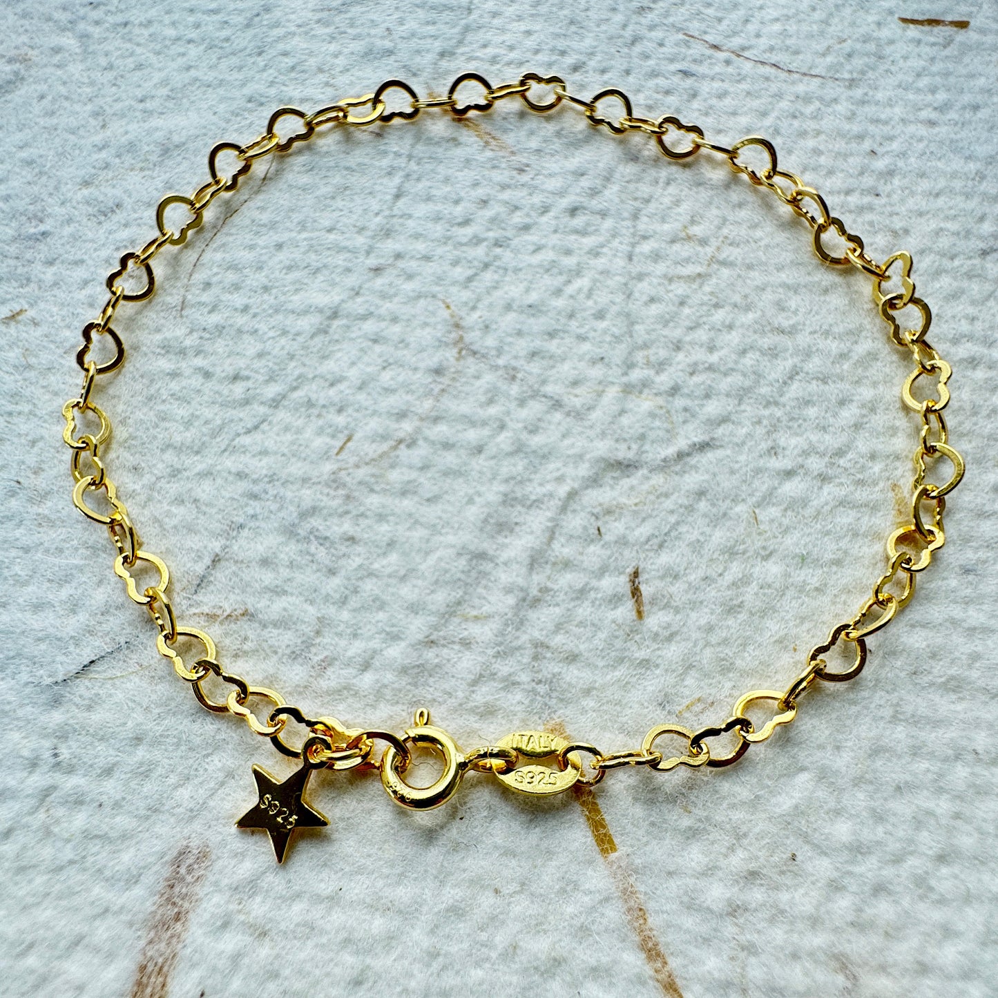 Charm Bar Base Bracelet - 18K Gold Plated 925 Silver