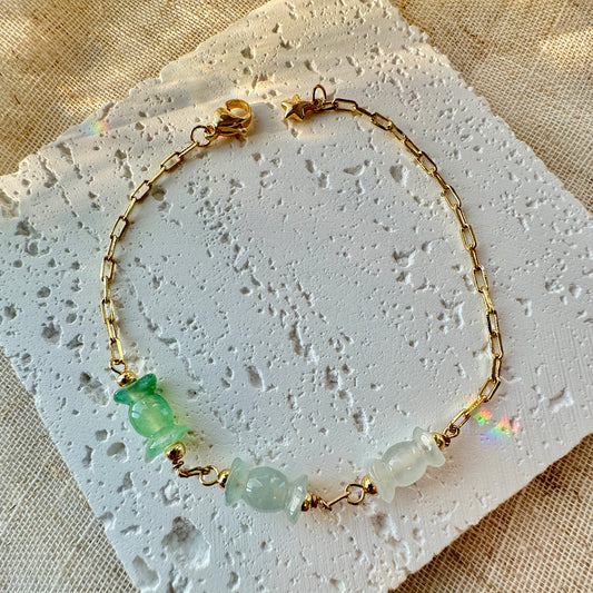 Candy Jadeite Charm Bracelet