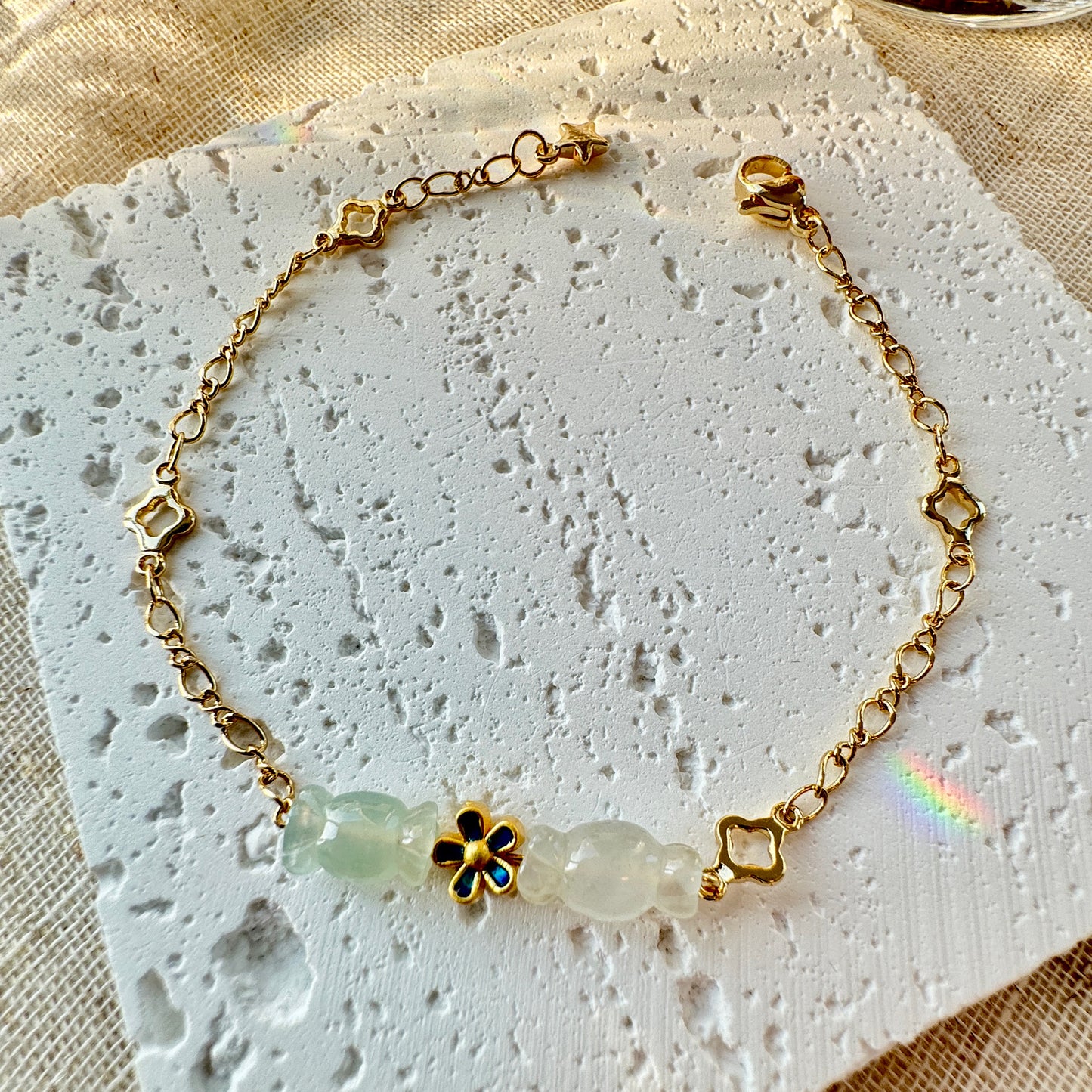 Candy Jadeite Charm Bracelet
