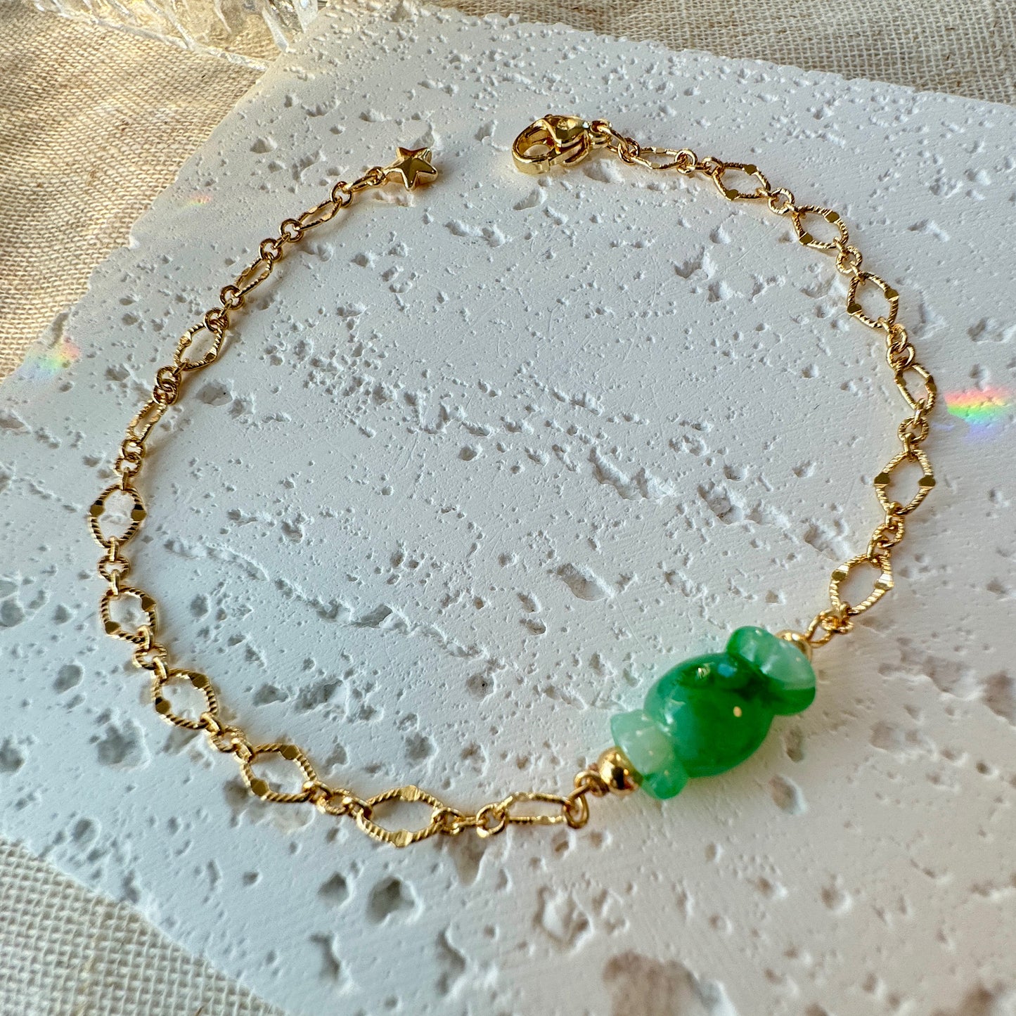 Candy Jadeite Charm Bracelet
