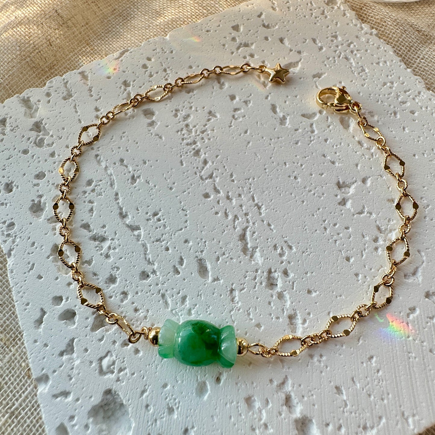 Candy Jadeite Charm Bracelet