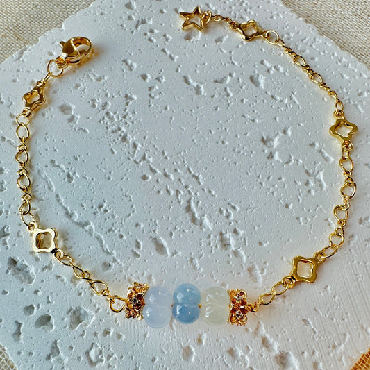 Pumpkin Jadeite Charm Bracelet