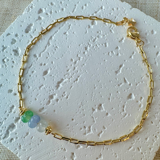 Pumpkin Jadeite Charm Bracelet