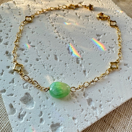 Rabbit Jadeite Charm Bracelet