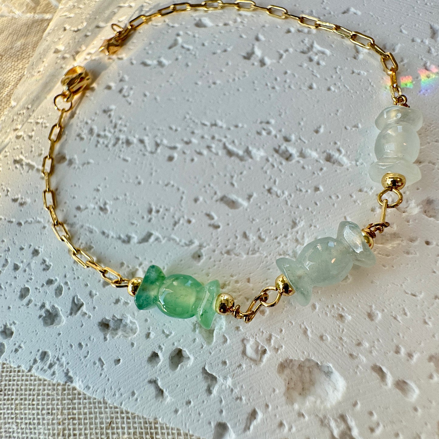 Candy Jadeite Charm Bracelet