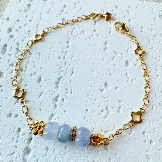 Pumpkin Jadeite Charm Bracelet