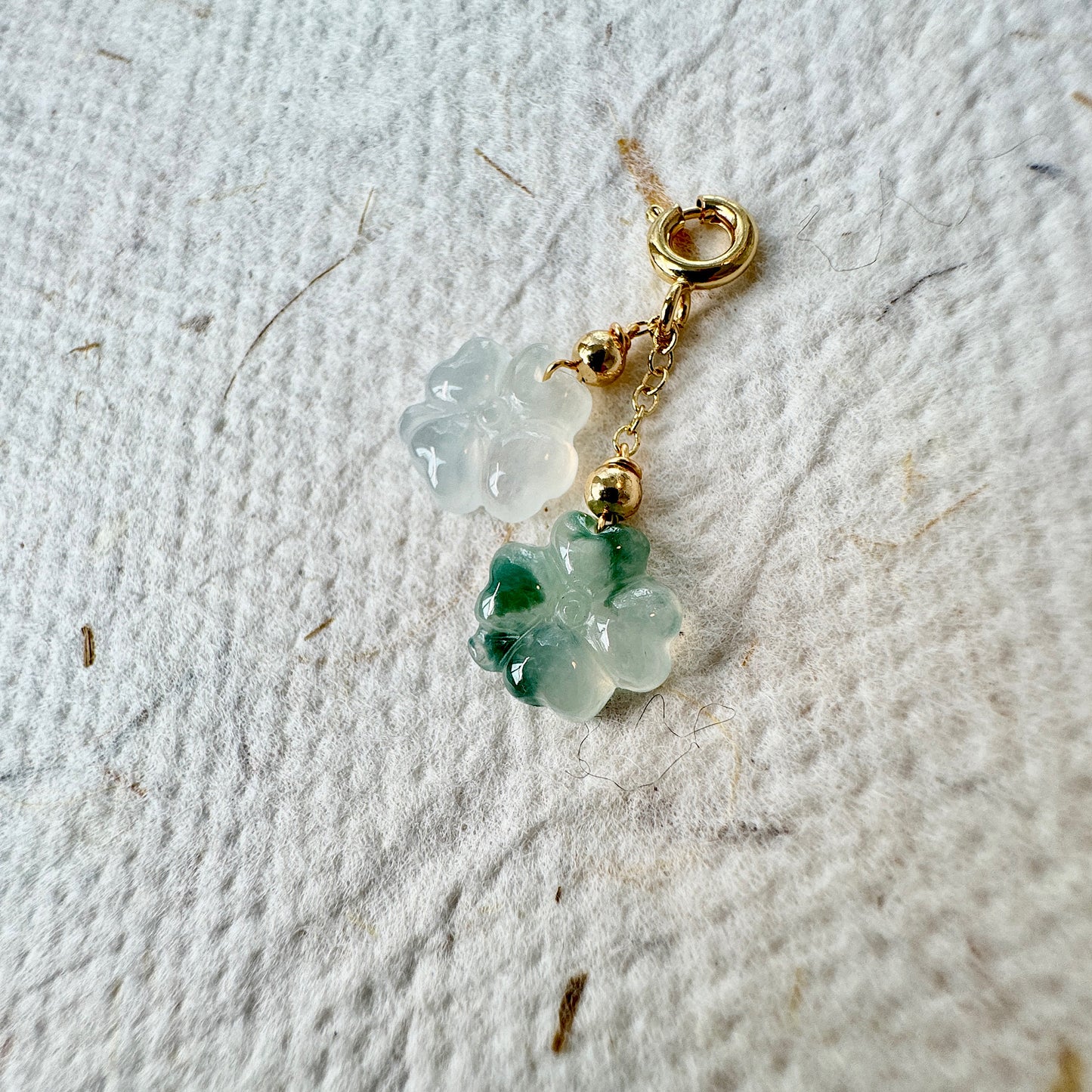 Four-leaf Clover Jadeite Charms