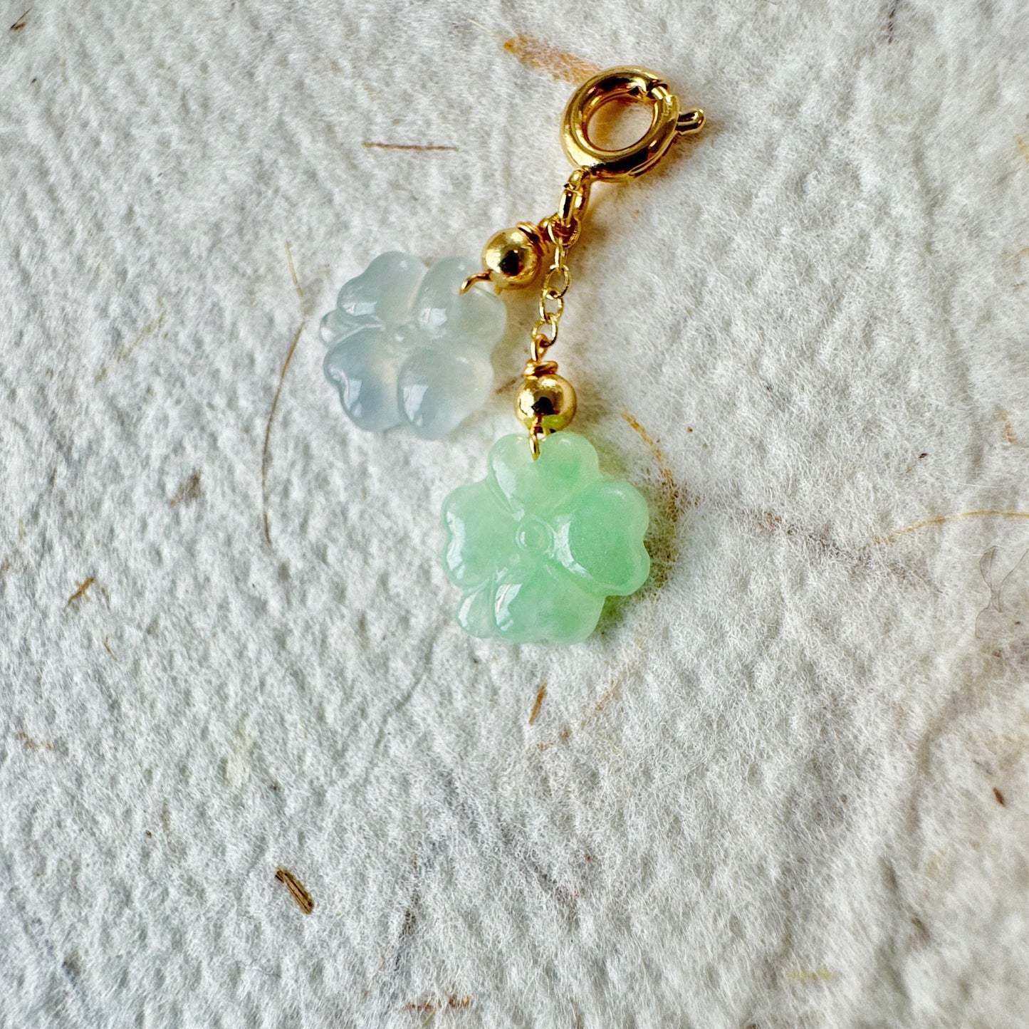 Four-leaf Clover Jadeite Charms