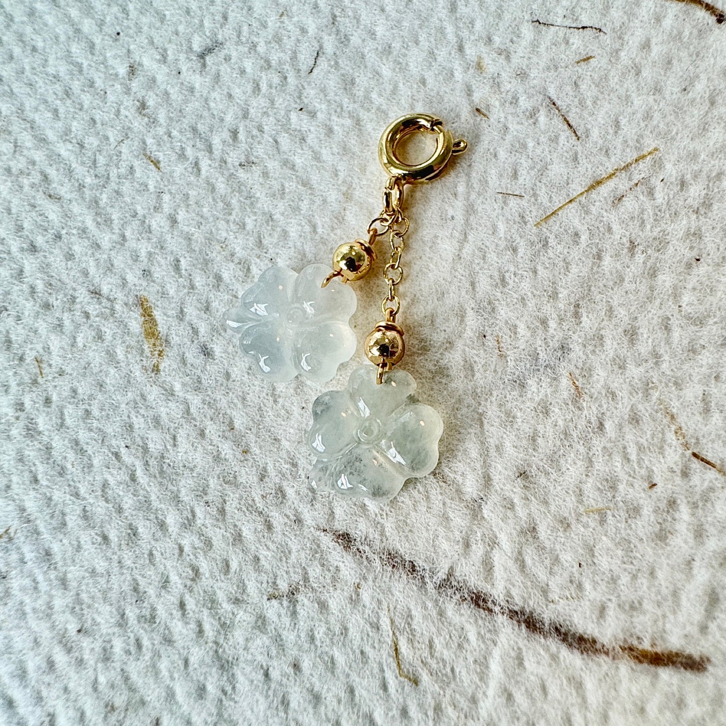 Four-leaf Clover Jadeite Charms