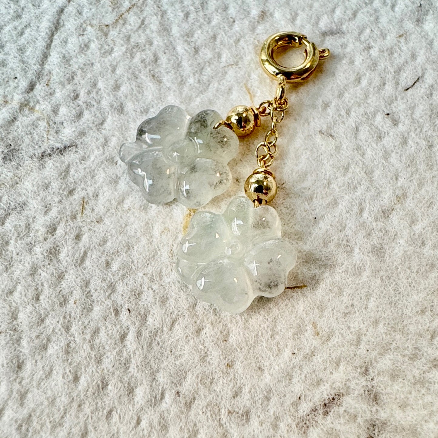 Four-leaf Clover Jadeite Charms