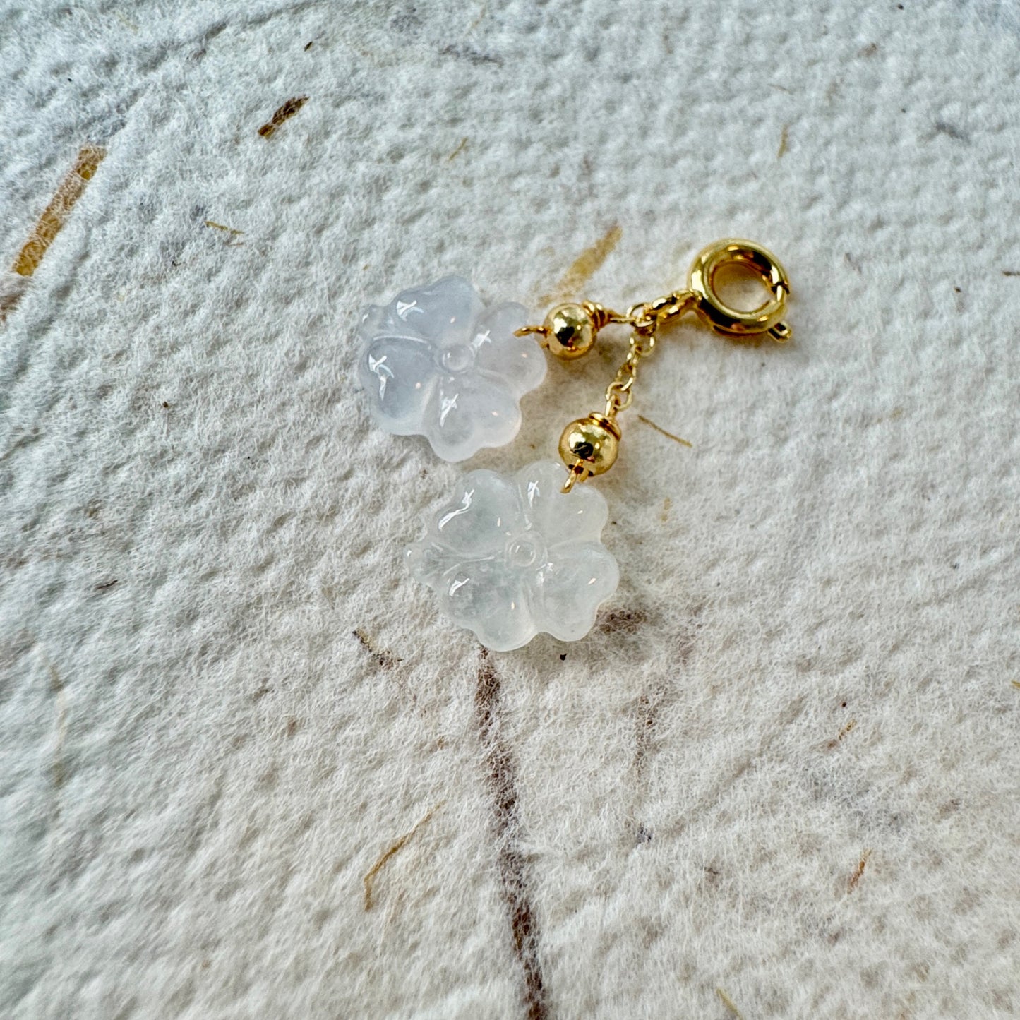 Four-leaf Clover Jadeite Charms