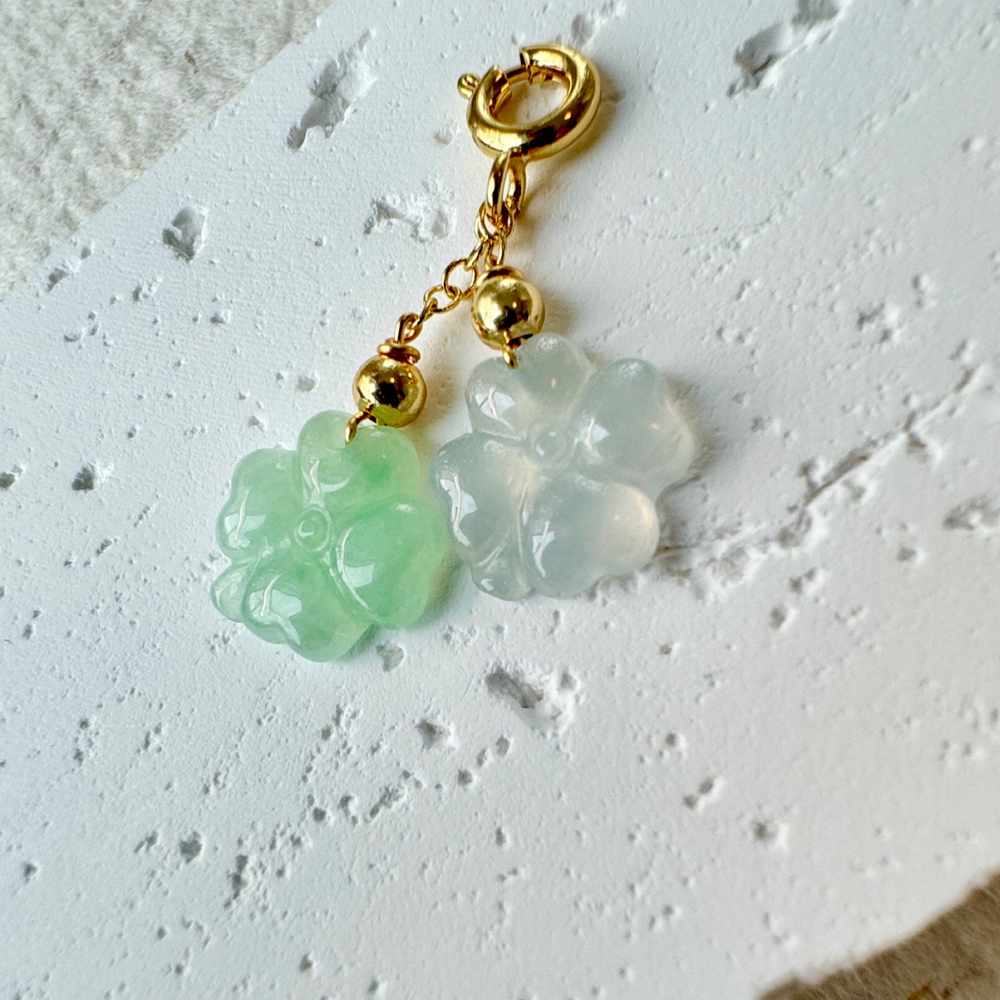 Four-leaf Clover Jadeite Charms