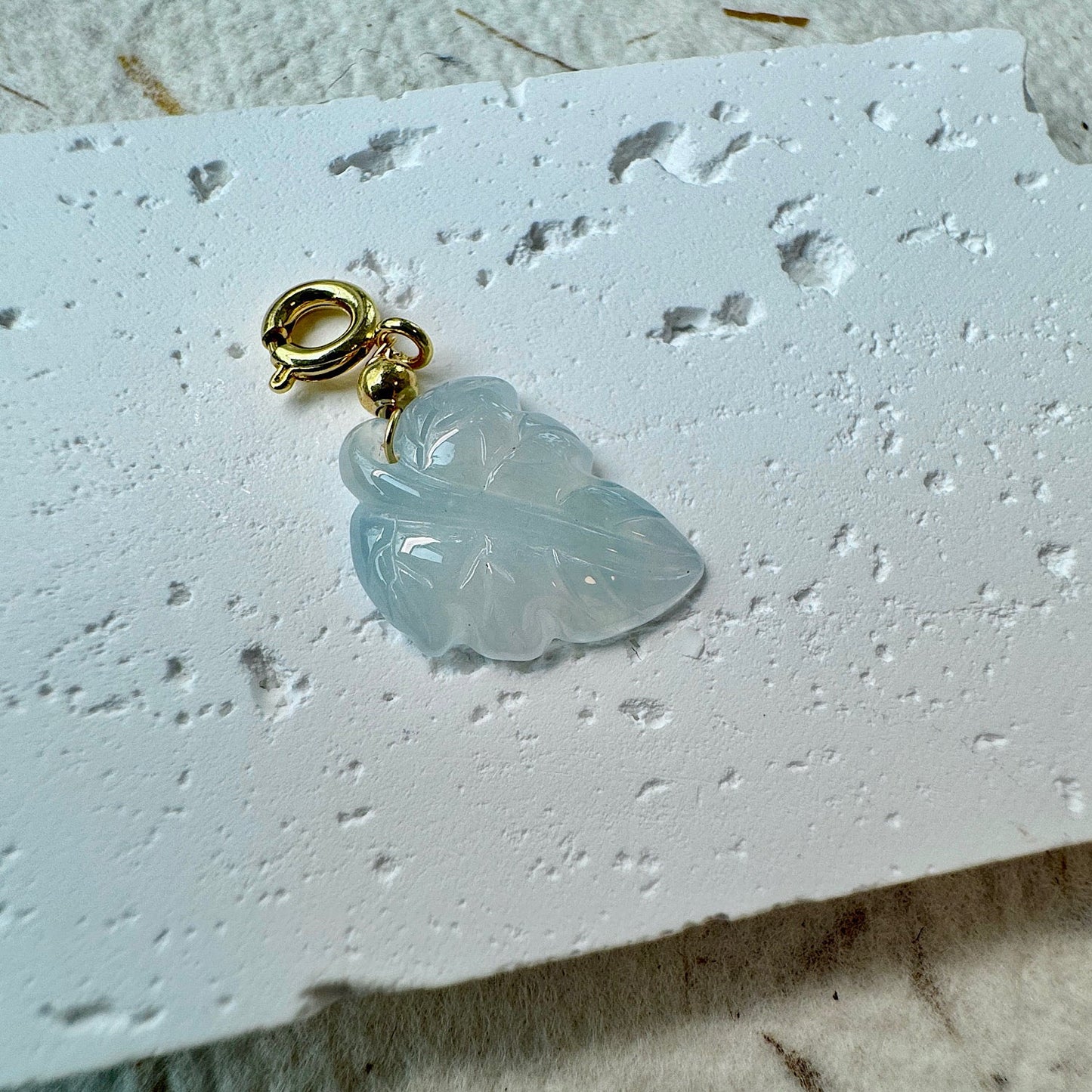 Maple Leaf Jadeite Charms