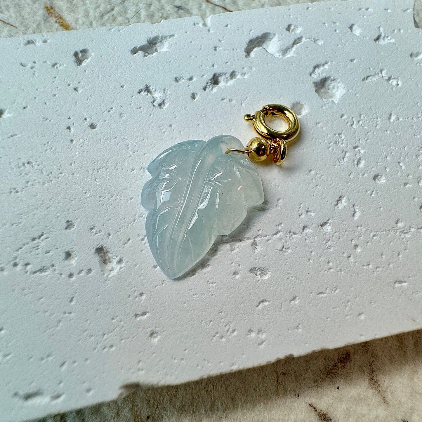 Maple Leaf Jadeite Charms