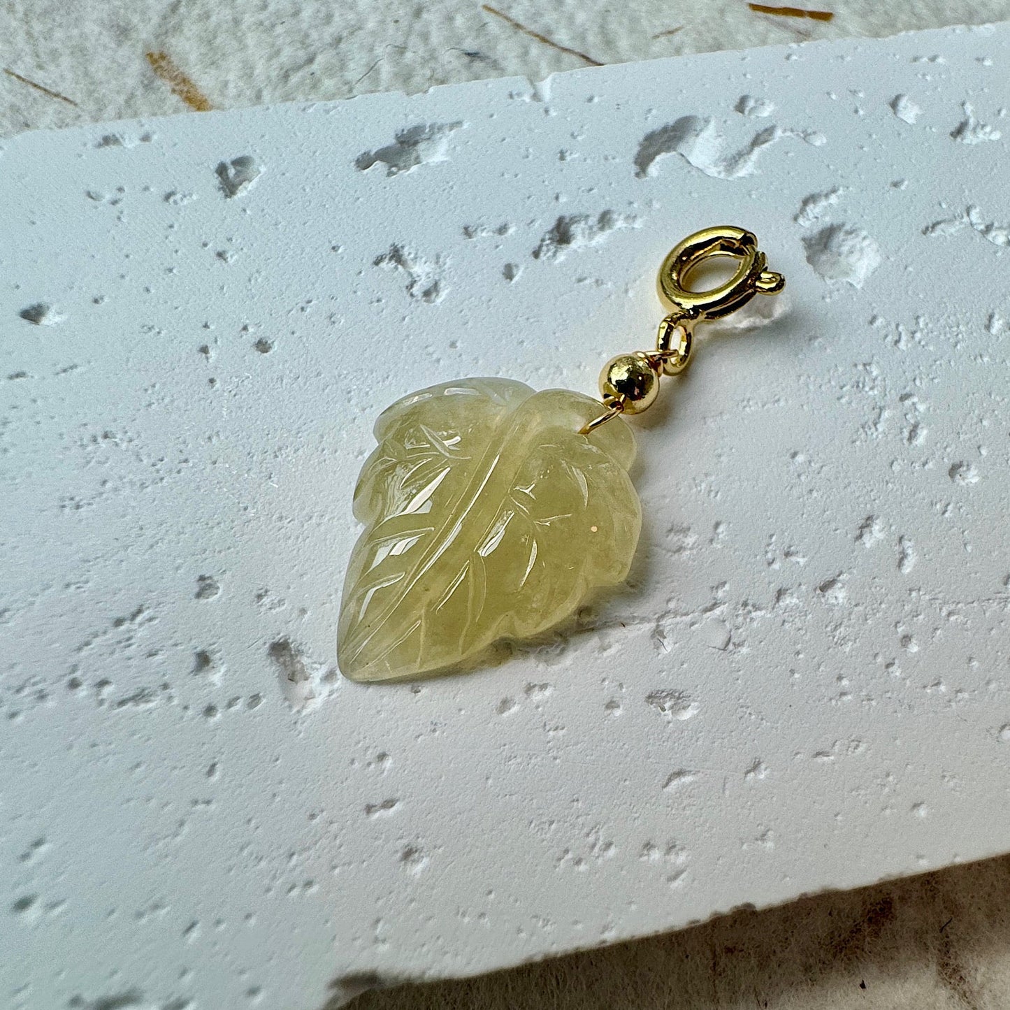 Maple Leaf Jadeite Charms