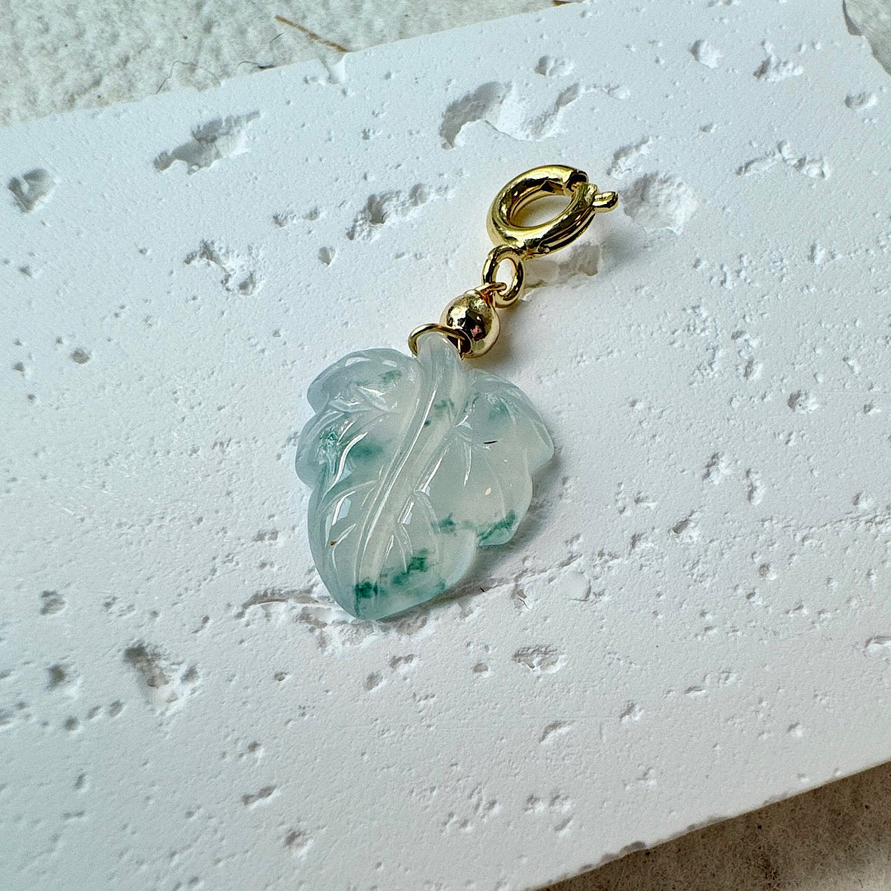 Maple Leaf Jadeite Charms