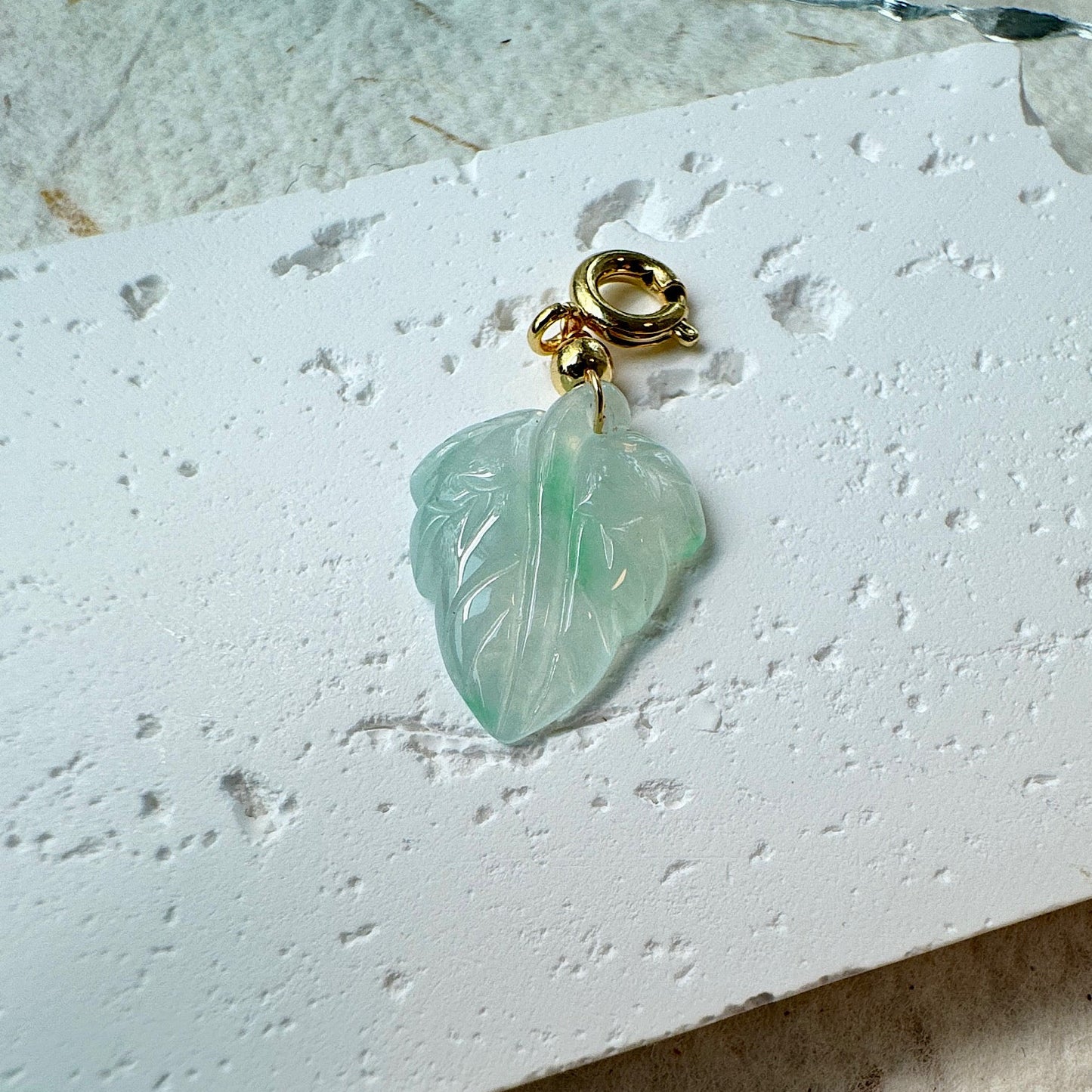 Maple Leaf Jadeite Charms