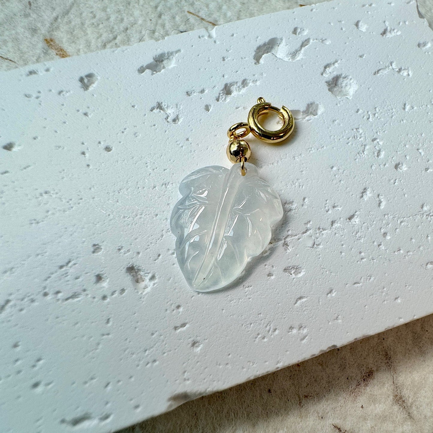 Maple Leaf Jadeite Charms