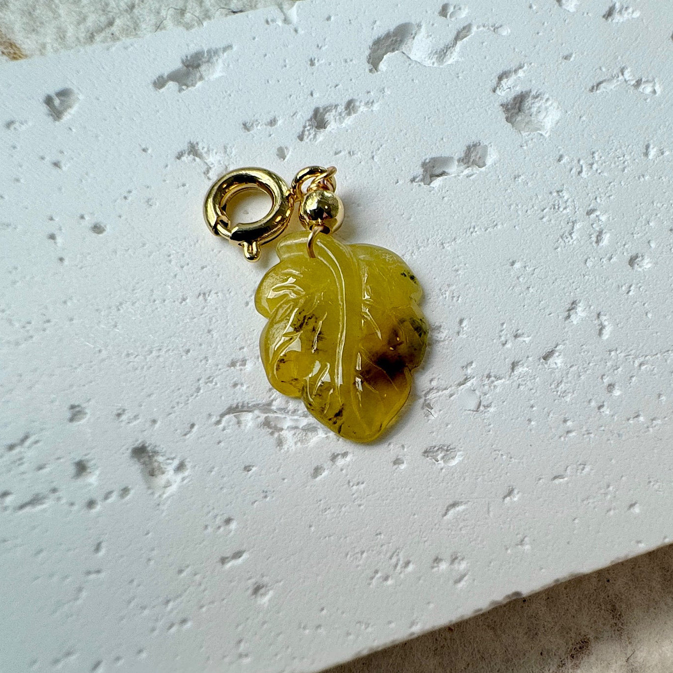 Maple Leaf Jadeite Charms