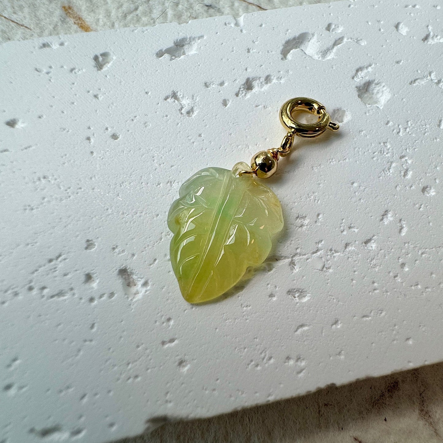 Maple Leaf Jadeite Charms
