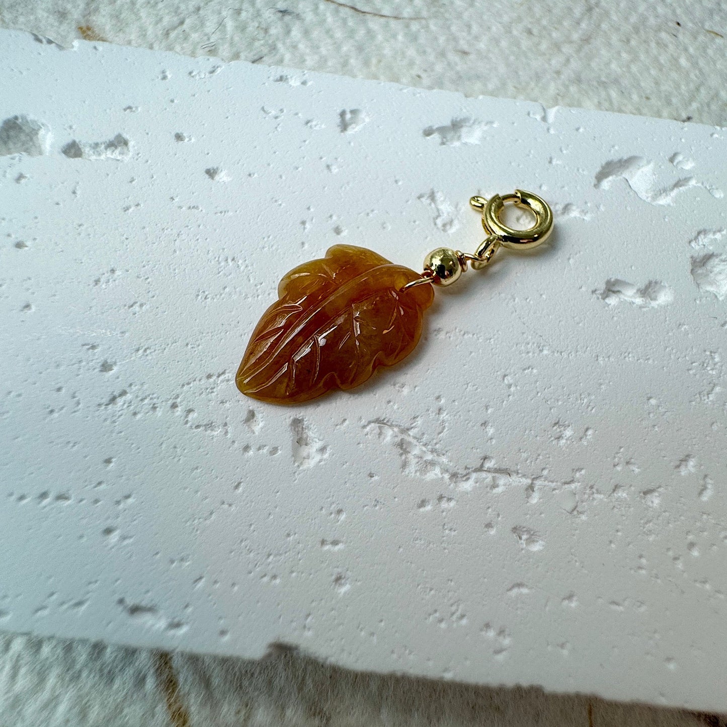 Maple Leaf Jadeite Charms