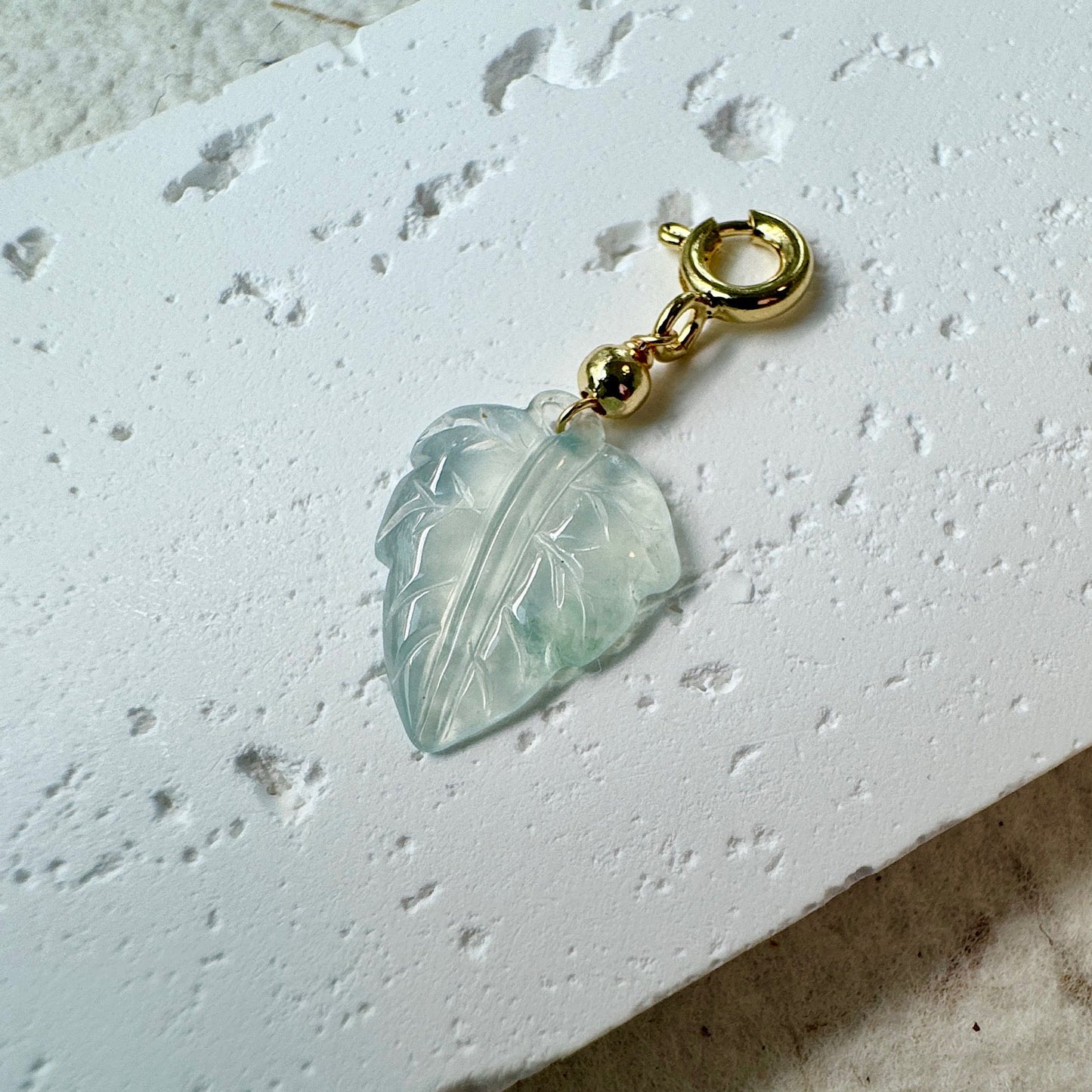 Maple Leaf Jadeite Charms